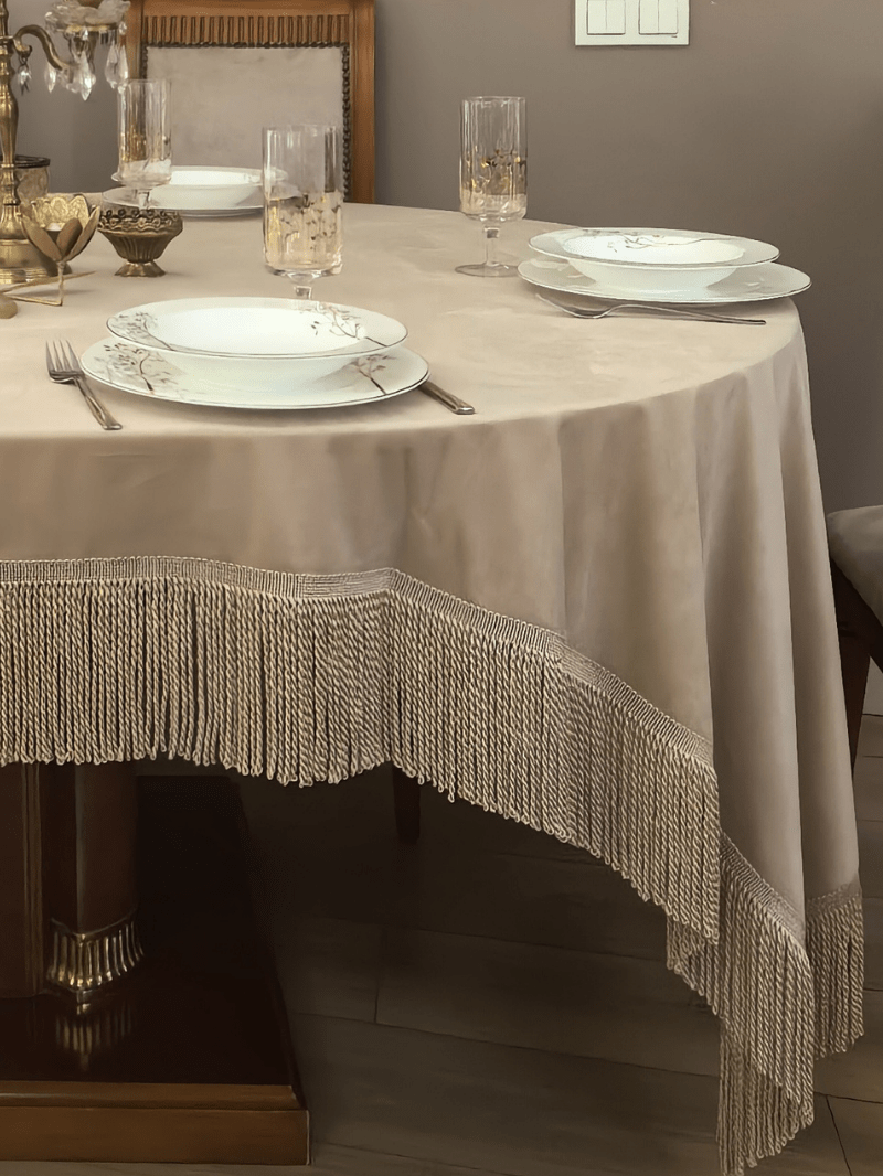 Kadife Saçaklı Masa Örtüsü | | nihalpancar