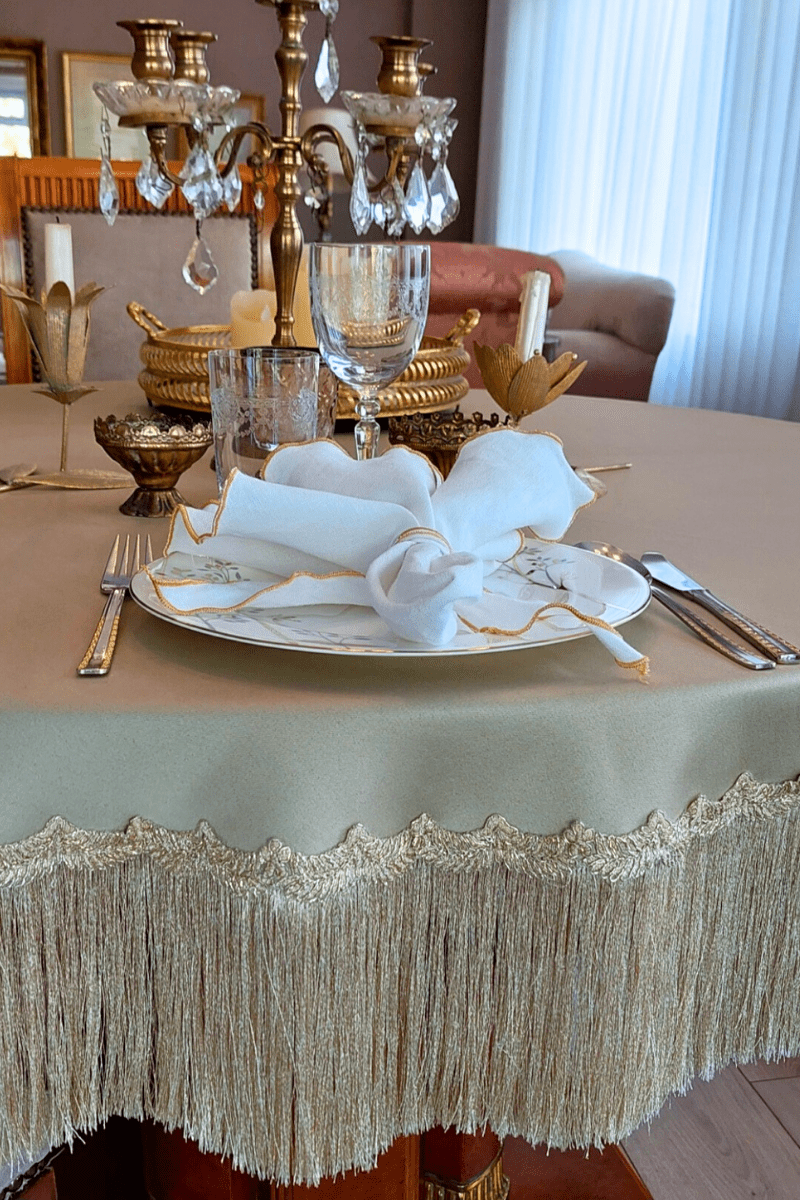 Sultan Saçaklı Sutaşı Detaylı Masa Örtüsü | | nihalpancar