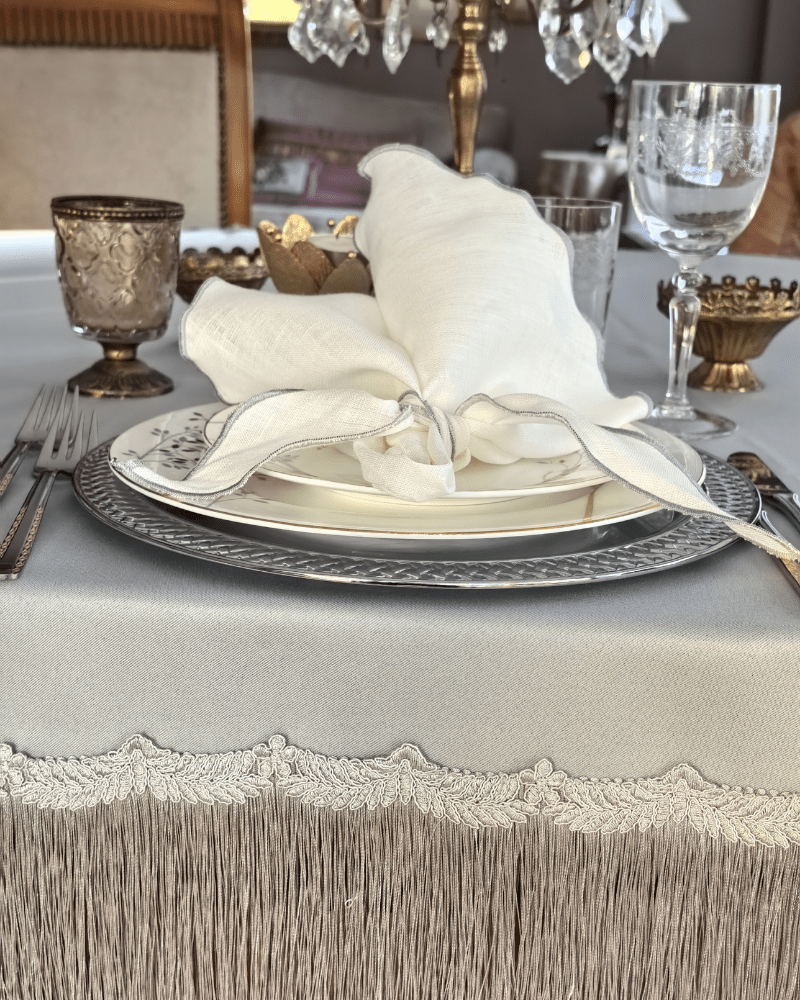 Sutaşı Detaylı Saçaklı Masa Örtüsü | | nihalpancar