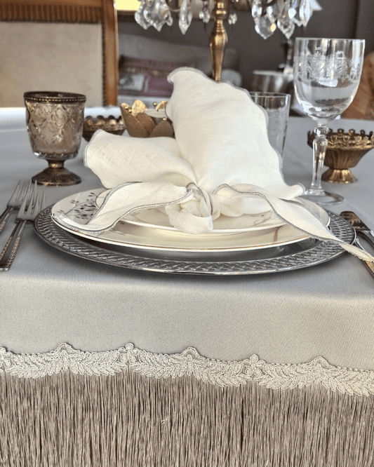 Sutaşı Detaylı Saçaklı Masa Örtüsü | | nihalpancar