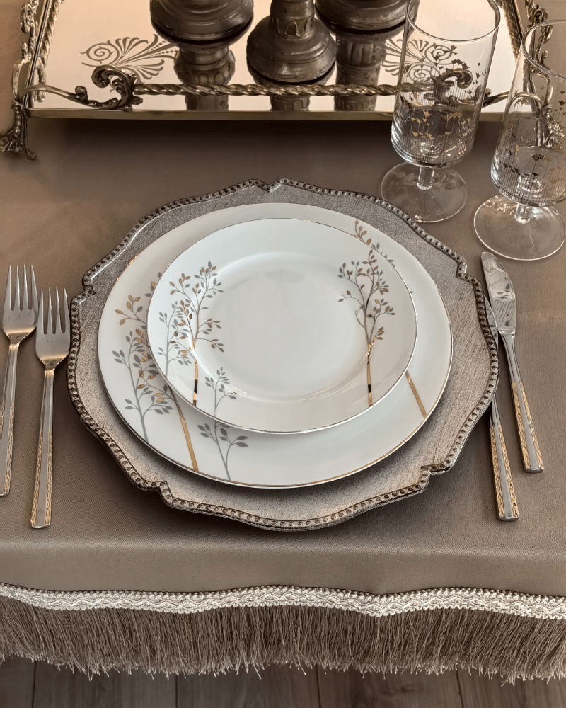 Sutaşı Detaylı Saçaklı Masa Örtüsü | | nihalpancar