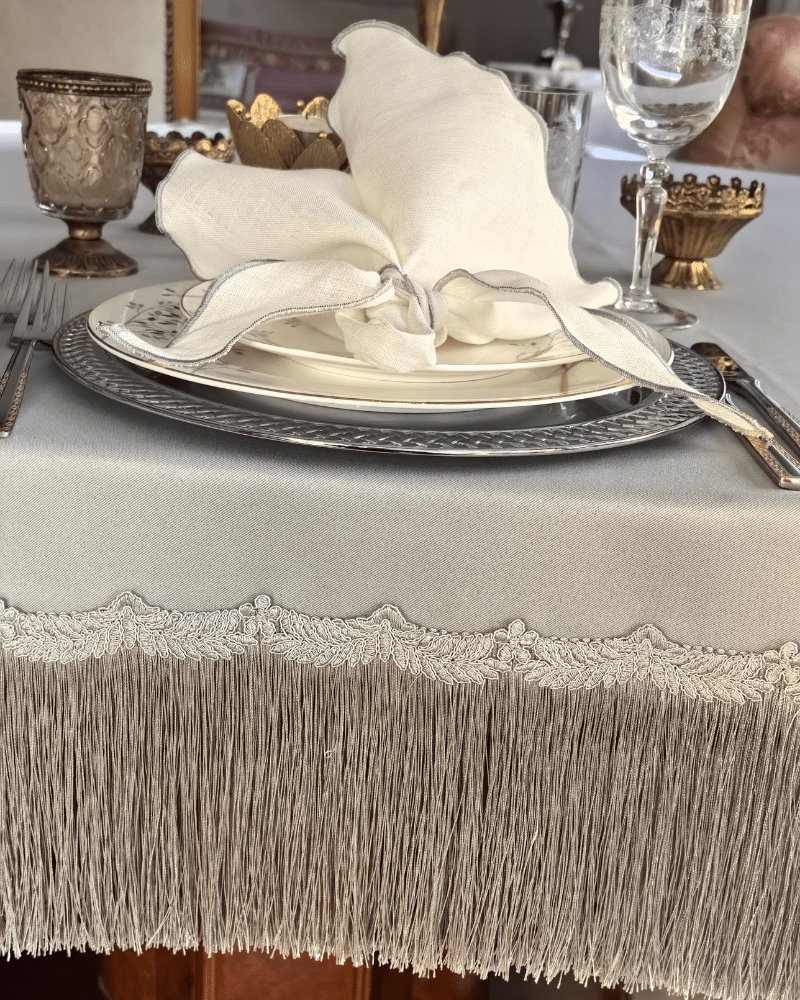 Sutaşı Detaylı Saçaklı Masa Örtüsü | | nihalpancar