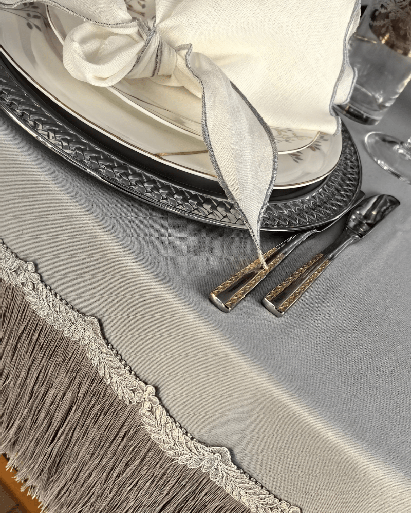 Sutaşı Detaylı Saçaklı Masa Örtüsü | | nihalpancar